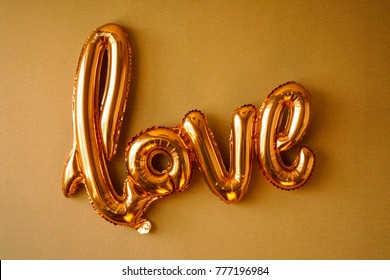 Golden Love Alphabet Balloons