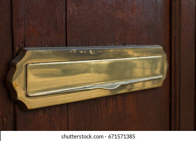 Wood Door With Mail Slot