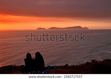 Similar – Image, Stock Photo Golden hour over La Mancha’s lush woodland landscape
