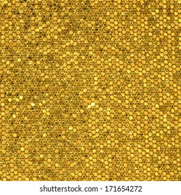 Golden mosaic texture - Shutterstock ID 171654272