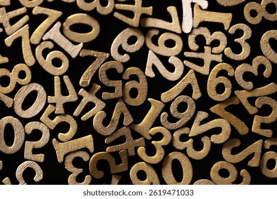 Golden Numbers Background - Abstract Numeric Pattern with Metallic Texture - Powered by Shutterstock - Get 15% off with code: PIKWIZARD15