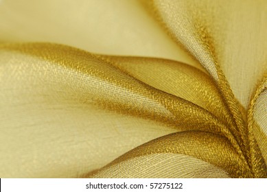 Golden  Organza Fabric Texture