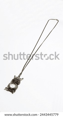 Golden Owl Pocket Watch Necklace View From Top