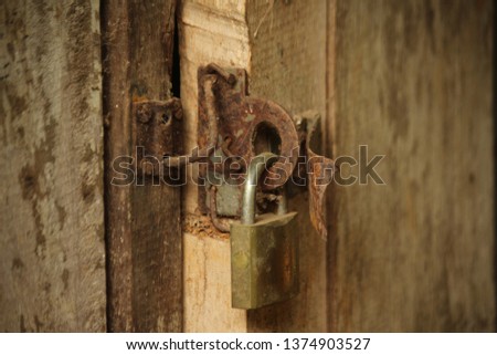 Similar – Gate Door Metal Lock Old