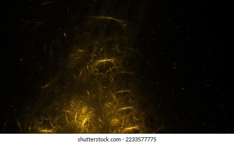 golden particle background with dust explosion design - Shutterstock ID 2233577775