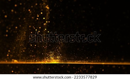 golden particle dust powder sparkle explosion background design