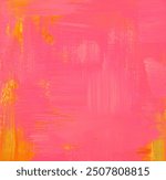 Golden and pink pastel element acrylic painting on matte canvas abstract texture background. Handmade, hand drawn. Vertical picture style.