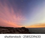 Golden Pink Sunrise Over The Ocean at Maroubra Beach, Sydney, Australia