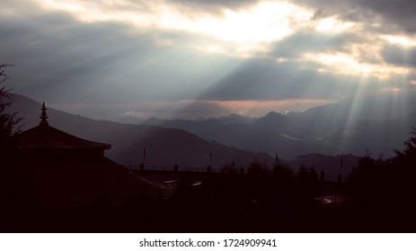 Golden Rays through the clouds