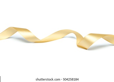 Golden Ribbon Collection Isolated On White