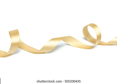 Golden Ribbon Collection Isolated On White