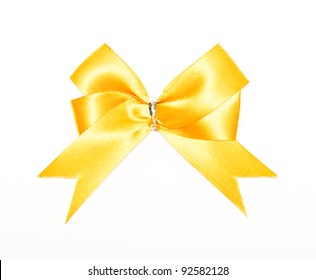 Set Gold Bows Ribbons Gift Wrapping Stock Vector Royalty Free