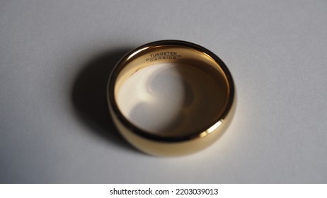 Golden Ring Tungsten Carbide Round