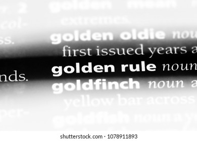 Golden Rule Word In A Dictionary. Golden Rule Concept