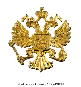 Golden Russian Emblem - Double Eagle