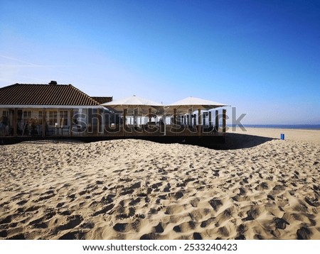 Similar – Image, Stock Photo Ameland | Beach, sea and clouds in soft light