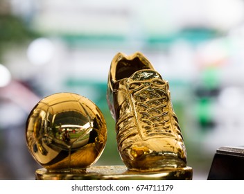 golden football shoes