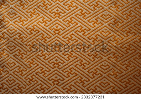 Golden silk pattern. Such a handmade work.