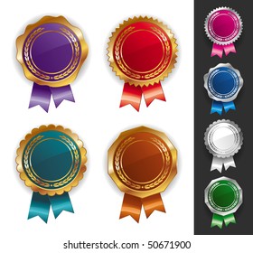 Golden and silver quality seals - Shutterstock ID 50671900
