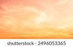 Golden Sky, Sunset sky clouds in the Evening with Orange, Yellow, Pink sunlight, Horizon nature Golden hour sky backgrounds   