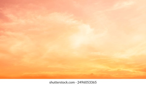 Golden Sky, Sunset sky clouds in the Evening with Orange, Yellow, Pink sunlight, Horizon nature Golden hour sky backgrounds    - Powered by Shutterstock