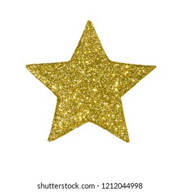 Vector Golden Glitter Star On White Stock Vector (Royalty Free ...