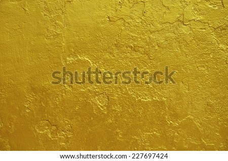 golden statue painted cracked texture