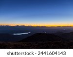 Golden Sunrise Over Misty Mountains at Humboldt Mountain Lookout