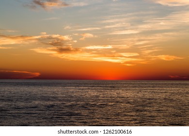 Golden Sunset Over The Lake Michigan, Oval Beach, Michigan, USA