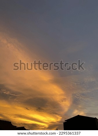 Golden sunset silhouette at dusk