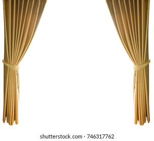 Golden Theatrical Curtain