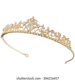 Golden Tiara Isolated