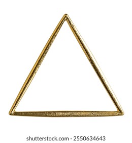 Golden triangle, metallic triangle, shiny gold triangle, geometric shape, elegant triangle, metallic finish - Powered by Shutterstock