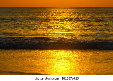 Golden waves in the sea with soft focus - Shutterstock ID 1815676925