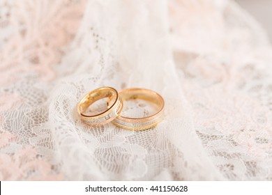 Designer Wedding Rings Corner On Sparkling Stock Photo 741451888 ...