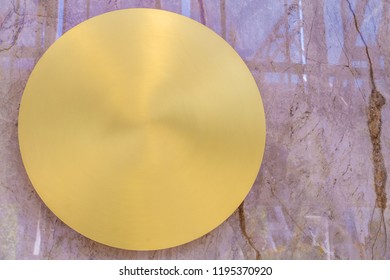 goldern circle on wall background of abstract texture