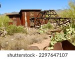 Goldfield Ghost Town Gold Mine mountain at the superstition Mountains in Apache Junction Arizona. This is where the legend of the "lost Dutchmans gold" originated.