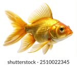 goldfish aquarium on white background