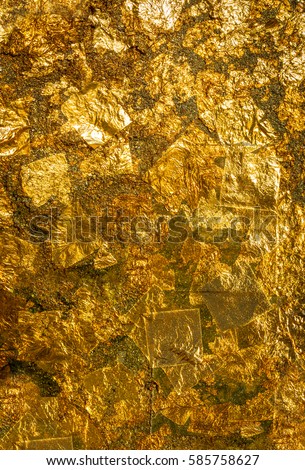 goldleaf on temple wall