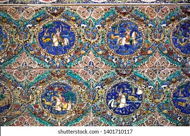 Golestan Palace, Tehran/iran-April 25, 2019: Golestan Palace is a masterpiece of the Qajar era, embodying the successful integration of earlier Persian crafts and architecture with Western influences.