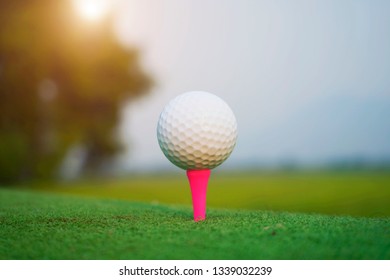 Drive Golf Ball On Tee Stock Photo (Edit Now) 468610040