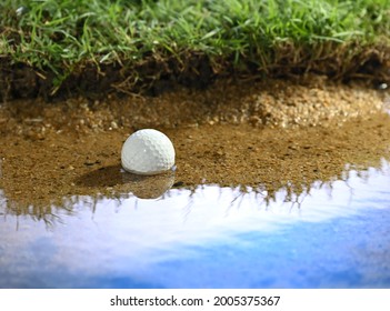 Golf Ball Fall Into Water Hazard