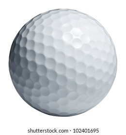 Golf ball isolated on white wiht Clipping path