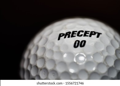 golf  ball on the black background