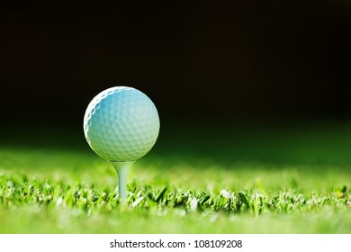 Golf Ball On Green Grass