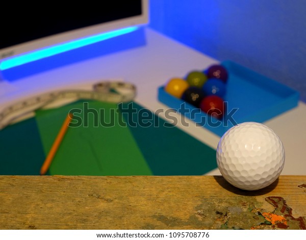 Golf Ball On Grunge Product Display Stock Photo Edit Now 1095708776