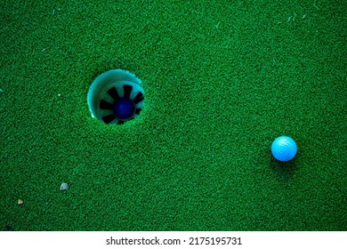 Golf Ball On Putt Putt Course