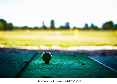 Golf Ball On Golf Range