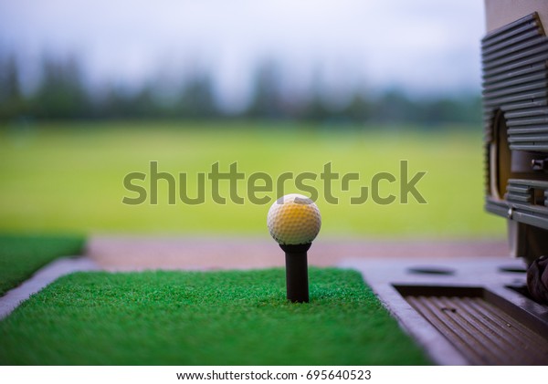 Golf Ball On Tee Driving Range Stock Photo Edit Now 695640523