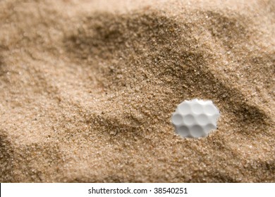 Golf Ball In Sand Trap